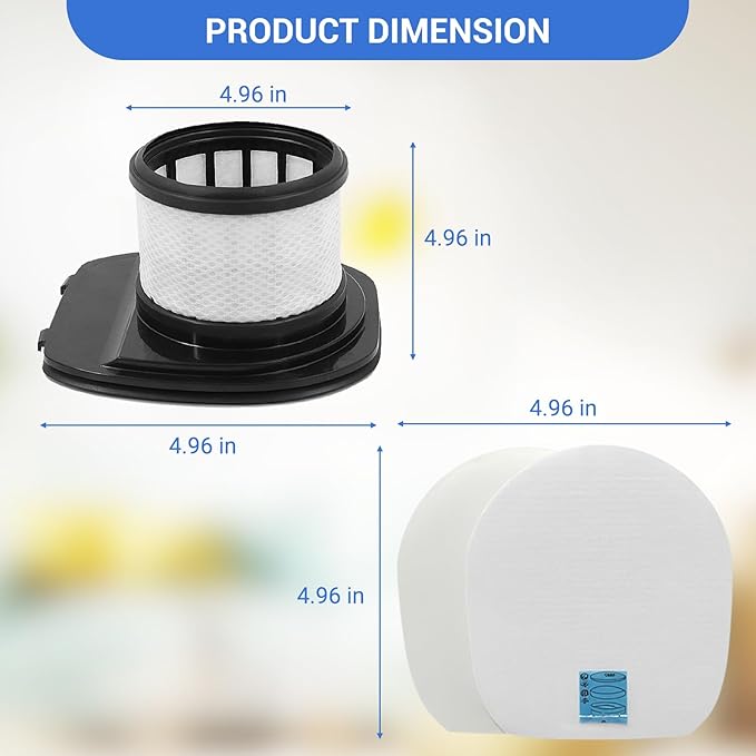 IX141 Filters Fit for Shark IX141 IX140 IZ140 IX142 IZ140C IZ142 UZ145 IZ141C IX141H WZ140 Stick Vacuum, Replace Part 616FJ140 & 617FJ140, 2 Pack HEPA + 6 Pack Foam Felt Filter Kit with Cleaning Brush
