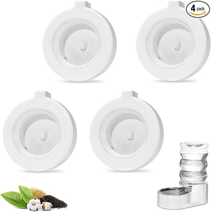 (4 Pcs) Dog Water Dispenser Filters-Triple Filtration System For 3L/3.6L/4.6L/6L/8L Gravity Pet Water Dispenser-Pet Fountain filter Replacement