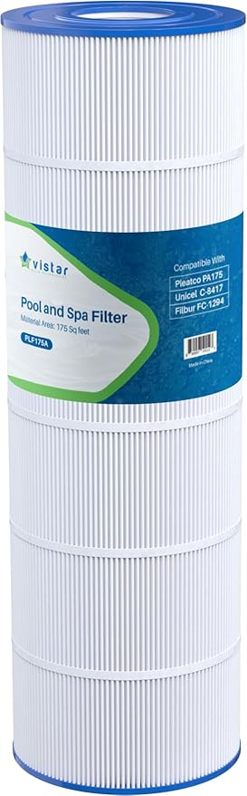 PLF175A Pool Filter Replaces Hayward C1750, CX1750RE, PA175, Ultral-B4, Unicel C-8417, Filbur FC-1294, PXC175, 817-0175P, L x OD: 28 3/16" x8 15/16", 175 sq.ft Cartridge