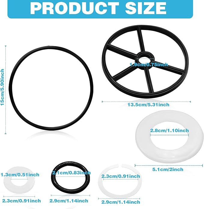 Pool Filter Parts Spider Gasket Kit, SPX0710L O-Ring Vari-Flo XL Valve SP0710 Pool Pump Parts Compatible with Hayward Sand Filter Replacement Parts, SPX0710CA Diverter Valve Pool Pump Seal Parts