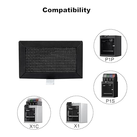 IdeaFormer-3D 2Pcs Activated Carbon Air Filter Cartridge for Bambu Lab X1C/P1P/P1S/X1/X1E, 3D Printer Air Filter Purifiers for Bambu Labs X1 P1 Series