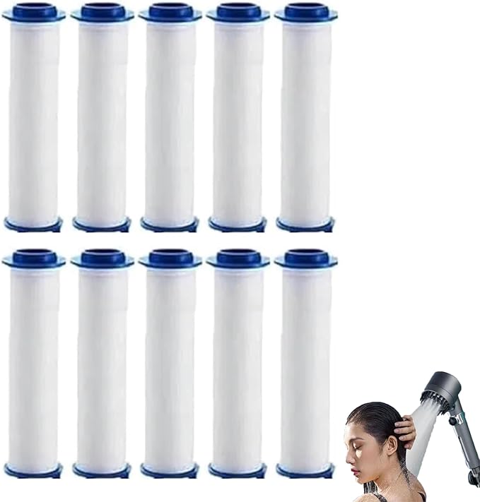 10/20 Pcs ShowerHead Filters, Filtered Showerhead, PP Cotton Filter Cartridge, Ion Shower Drops Head Filter, Suitable for Various Specifications of Shower Heads (10 Pcs, 2.95 inches)