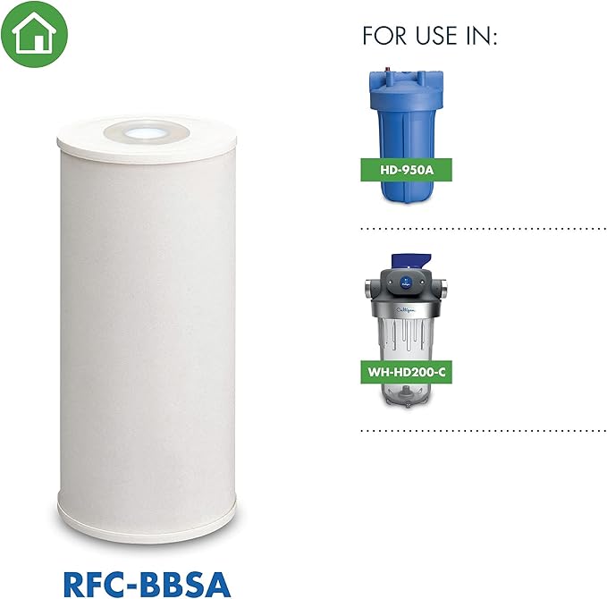 Culligan RFC-BBSA 25 Micron Whole House Water Filter for Sediment, 10" x 4.5" Compatible Replacement for FXHTC, W50PEHD, GXWH40L, GXWH35F, GNWH38S, WFHD13001 (Pack of 2)