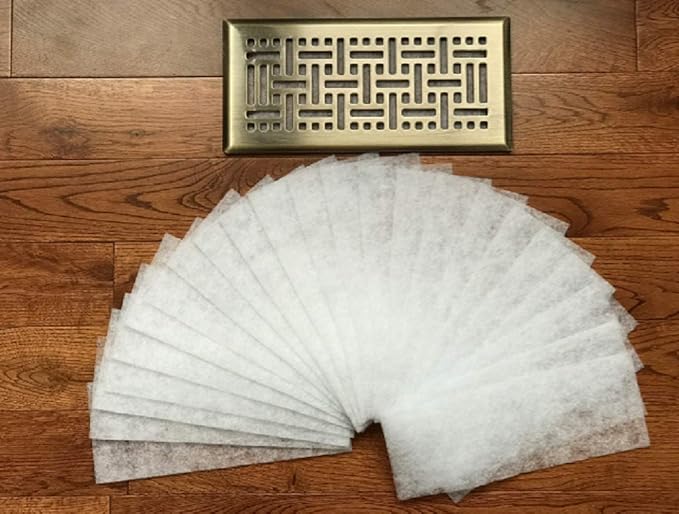 Dust Control Vent Filters - Pack of 48 | Traps Dirt, Dust, Smoke, Pollen Size Particles | Provides Fresh, Filtered Air for Bathrooms, Bedrooms, Kitchen, Family Rooms.