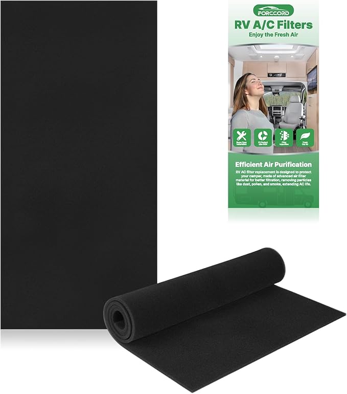2-PACK RV A/C Filter 16 x 40 x 1/4 Inches Can Cut to Fit RV Air Conditioner Replacement for Motorhome Travel, Travel Trailers, Camper RV Air Conditioner Replacement Filters