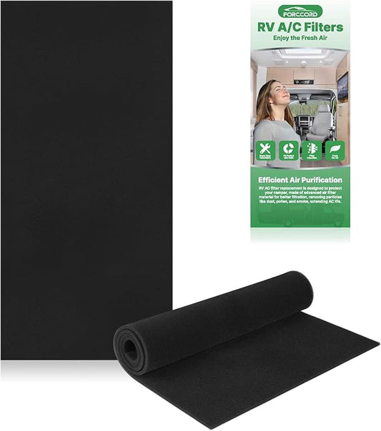2-PACK RV A/C Filter 16 x 40 x 1/4 Inches Can Cut to Fit RV Air Conditioner Replacement for Motorhome Travel, Travel Trailers, Camper RV Air Conditioner Replacement Filters