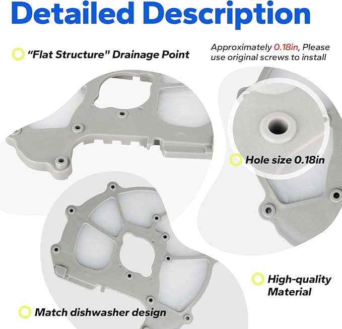 DD63-00104A Dishwasher Pump Filter Mesh Body Compatible With Dishwasher Parts, Dishwasher Mesh Fine Filter, Gray Flated Version