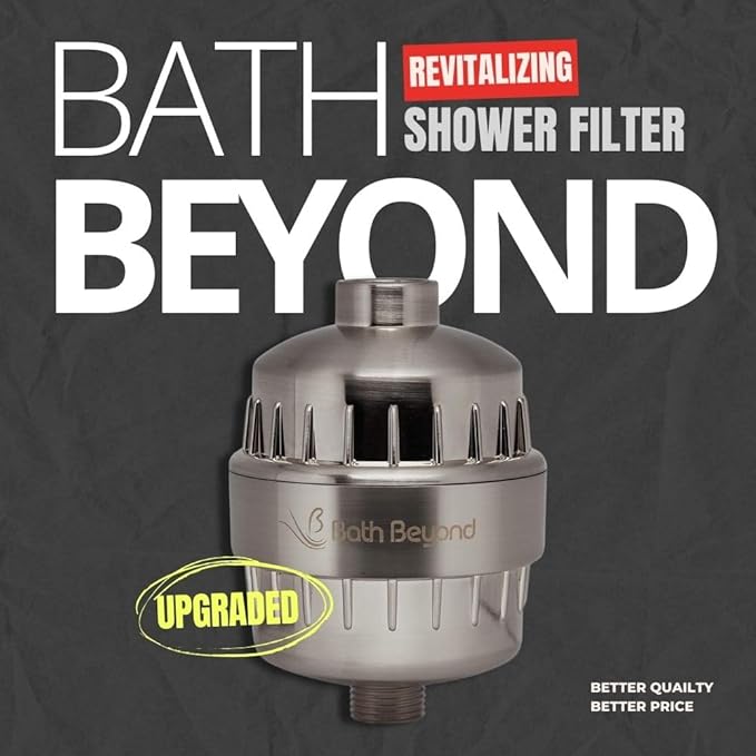 Shower Filter Vitamin C 15 Stage High Output Water Filter With cartridge for Hard Water - Shower Head Filter Removes Chlorine Fluoride and Improves The Condition of Your Skin, Hair