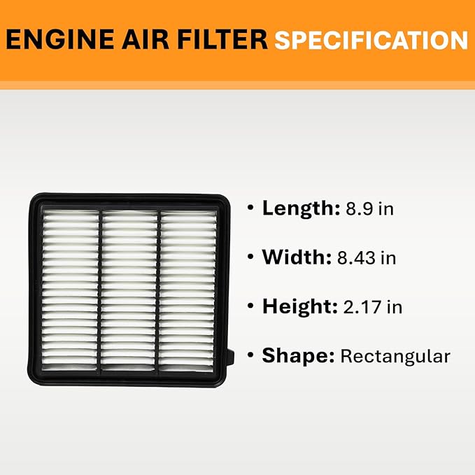 Engine Air Filter&Cabin Air Filter Combo Pack-Compatible with Honda CRV CR-V 1.5T 2023-2026;Civic 1.5T 2022-2026,Accord 1.5T 2023-2026-CA12932&CF11182