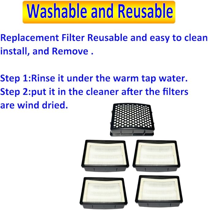 5 Packs BU4050,BU4022,BU4020,BU4018,BU3040,DU2012,DU2015,DU5080,DU5092,DU2001 HEPA Replacement Filter Compatible with Kenmore K3010 Intuition Bagged and AllergenSeal Bagless Upright Vacuum Cleaner