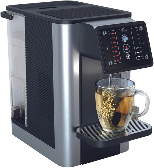 Aqua Optima AUR002 Improved Quick Heating Hot Water Dispenser, Water Cooler, Electric Kettle, Countertop Water Filter, 7 Temperatures, Dispenses Cold Water, Zero Installation, Includes 1 Filter