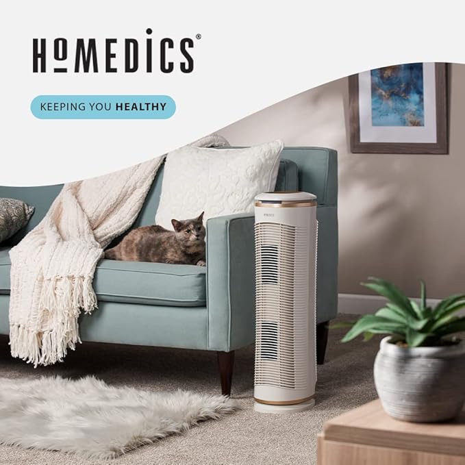 Homedics TotalClean PetPlus HEPA-Type Air Purifier Filter Replacement, Works with Homedics AT-PET01 & AT-PET02 PetPlus Air Purifiers, Captures Microscopic Airborne Particles