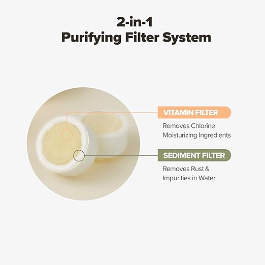 Bathroom Sink Faucet Water Filter, Filtration with Vitamin C Gel, Removes Chlorine & Heavy Metals, NSF Certified Hard Water Softener for Sensitive Skin Care, Made in Korea (Pure White)