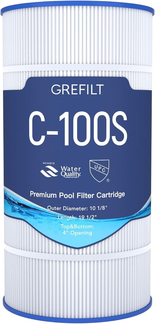 C100S Pool Filter Cartridge, Compatible with Hayward SwimClear C100S, CX100XRE, Replaces Ultral-D3, 100 sq.ft
