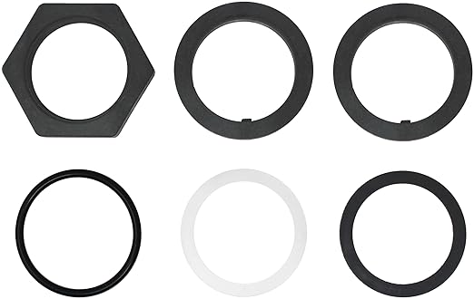 Bulkhead Replacement Kit Compatible with Pentair 154714 Triton II Pool and Spa Sand Filter Black