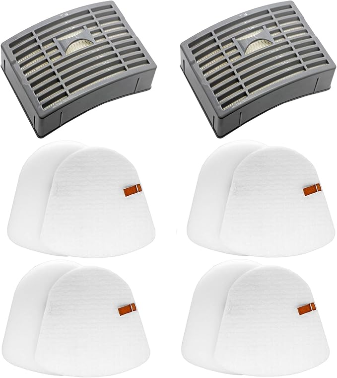Lemige Vacuum Filters Replacement Parts for Shark Powered Lift-Away DLX NV580 Series NV581, NV581Q, NV585, NV586, 2 Post Filters + 4 Foam&Felt Filters, Part # XFFT580