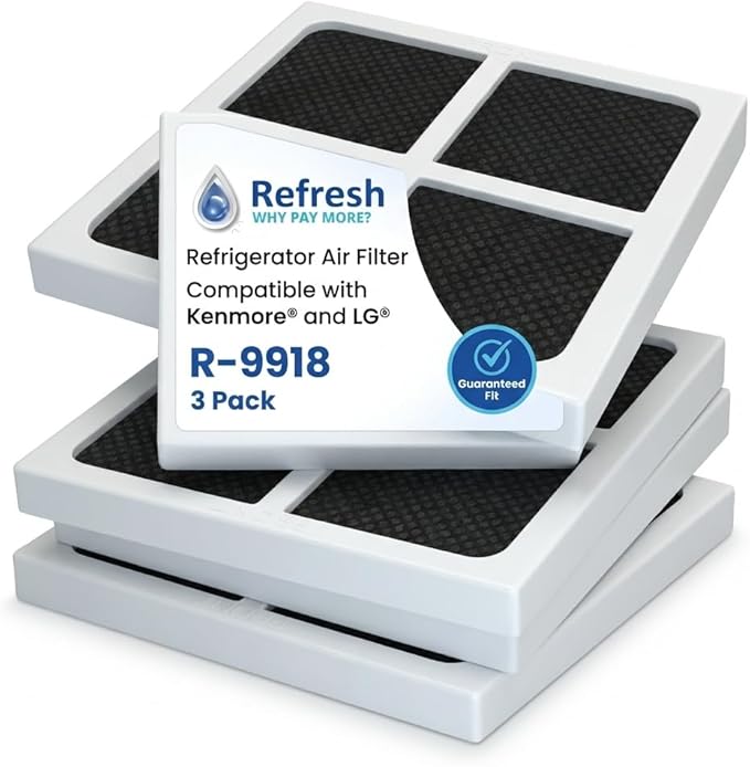 Refresh R-9918 Replacement Compatible with Kenmore 46-9918, 9918, 469918, ADQ73214402, ADQ73214404 and LG LT120F Refrigerator Air Filter