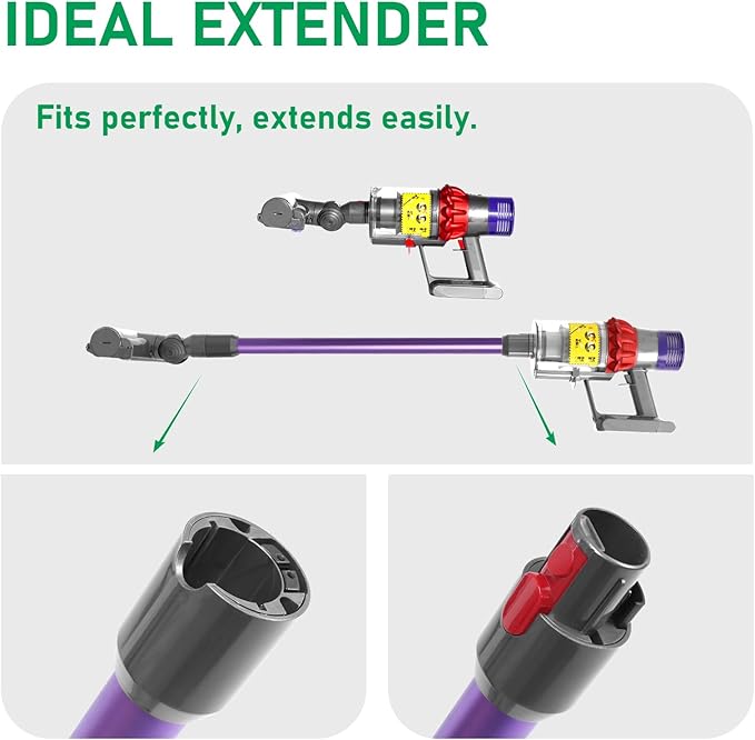 Replacement Extension Wand Tube Quick Release Compatible with Dyson V15 V11 V10 V8 V7 Vacuum Accessories Parts, 28.7in Extension Cleaner Attachment for Home Office Purple