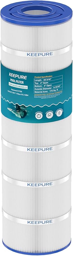 CX1750RE Pool Filter Cartridge Compatible with C1750, PA175, C-8417, FC-1294, C1900RE, PXC175, 817-0175P Filter Cartridge, 175 Sq. Ft,1Pack