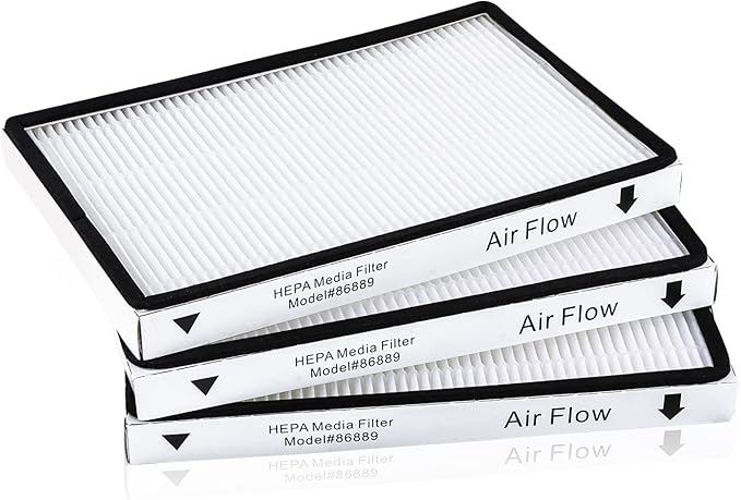 Anewise 3 Packs 86889 HEPA Media Filter Replacement for Kenmore EF-1, 86889, 20-86889, 40324, 53295 Canister and Upright Vacuum Cleaner, for Panasonic Part MC-V199H