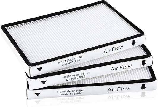Anewise 3 Packs 86889 HEPA Media Filter Replacement for Kenmore EF-1, 86889, 20-86889, 40324, 53295 Canister and Upright Vacuum Cleaner, for Panasonic Part MC-V199H