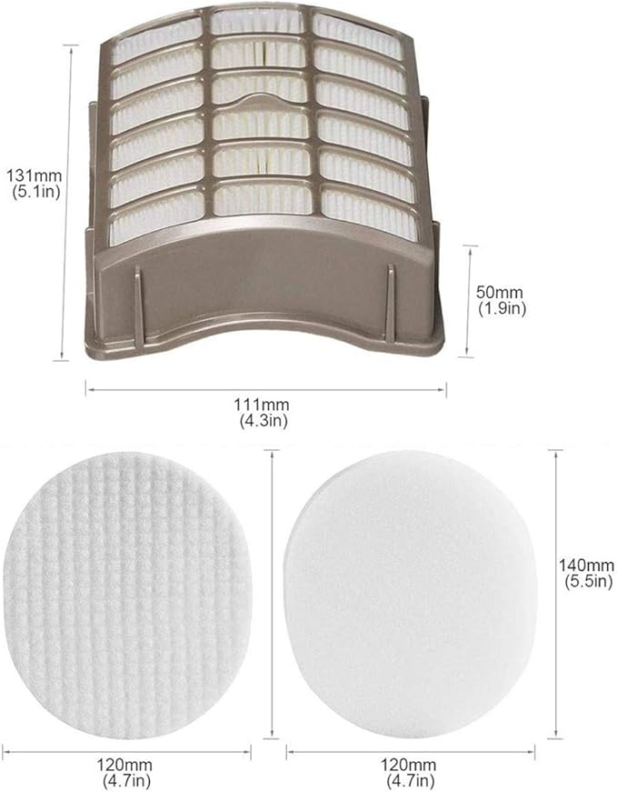 LLHome Replacement Vacuum Filter for Shark Navigator Professional Upright NV60, NV60 26, NV70, NV70 26, NV71, NV80, NV80 26, NVC80C, NV90,NV90 26, NV95, UV420 Vacuums. Part # XFF80 & XHF80