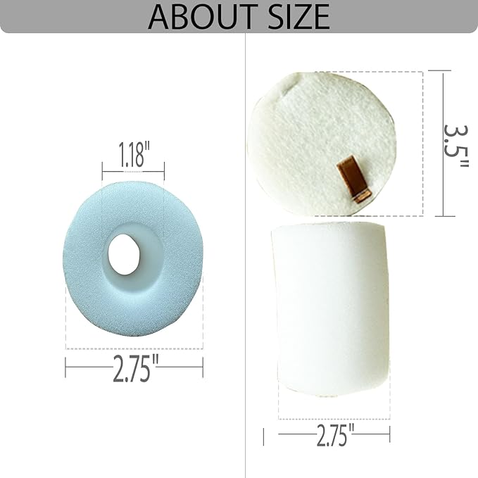 6PCS Filter Cotton Replacement Accessories for Shark AV2110S / AV2120 / RV2110 / RV2120AE/R101AE /RV1001AE/UR1005AE Self-Empty Base