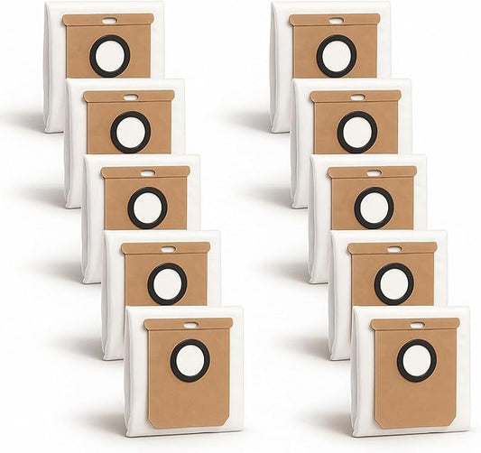 10-Pack Reusable Dust Bag Compatible for Eufy L60 SES / L60 Hybrid SES (5000Pa) / L50 SES (4000Pa), for Eufy L60 / L50, for Airzeen V8 Pro Robot Vacuum Parts Replacement Trash Bags