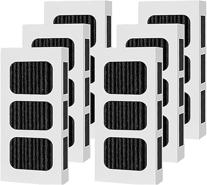 6 PACK Refrigerator Air Filter Replacement, Carbon Activated Filter for Paultra2, Compatible with Frigidaire Pure Air Ultra 2, and EAP12364179, 242047809, 242047805, 5303918847