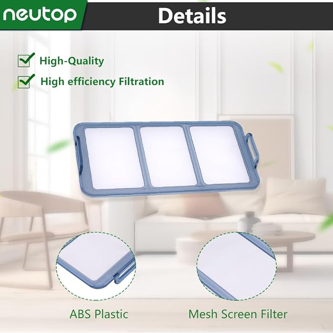 Replacement Washable Pre-Filters Compatible with eufy RoboVac 11S, 11S+, 12, 15C, 15T, 25C, 30, 30C, 35C, R450, R500, Robot Vacuum Parts Accessories, 2-Pack.
