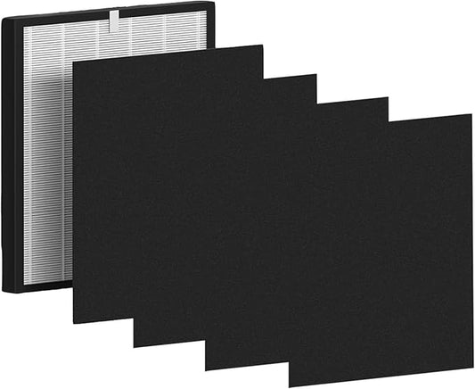 BF15A filters Replacement For A-len A350 / A375 / BF25A Air Purifier：1 H13 True HE-PA filters+4 Pre-Filters used for Pet Hair, Smo-ke, Dust, Aller-gies, Pet dander, Pet od-or, particles
