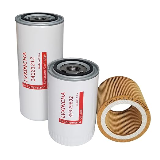 Oil Separator 24121212 Oil Filter 39329602 Air Filter 88171913 Filter Kit Compatible Air Compressor LVXINCHA Filter Replacement Part