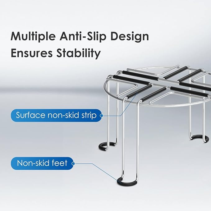Waterdrop BST Water Filter Stand, Replacement for Berkey®, Purewell®, ProOne®, Alexapure® and Wterdrop Gravity Water Filter System, Stainless Steel Stand with Rubberized Non-Skid Feet