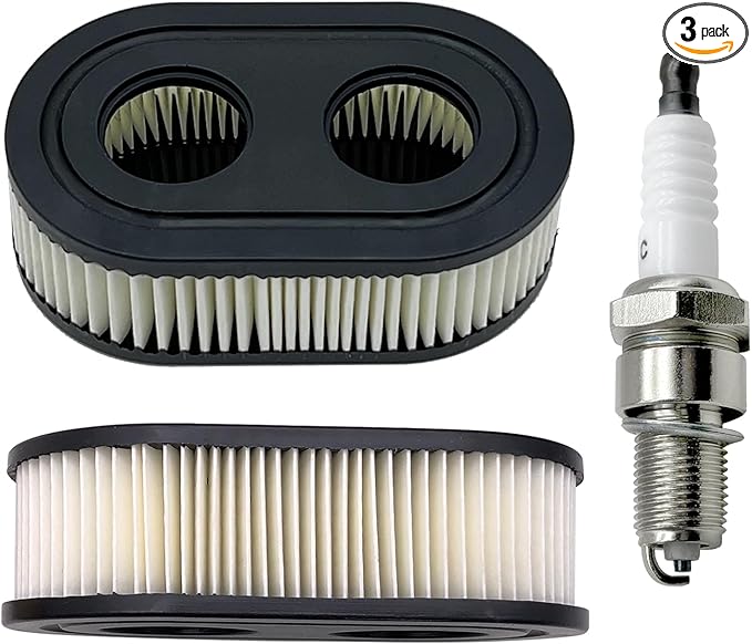 Lawn Mower Tune Up Kit – 593260 Air Filter + Spark Plug for Toro Recycler 22 inch lawn mower Compatible with TB110 TB115 TB200 TB230 TB330 TB370 – Fits 593260 Engines