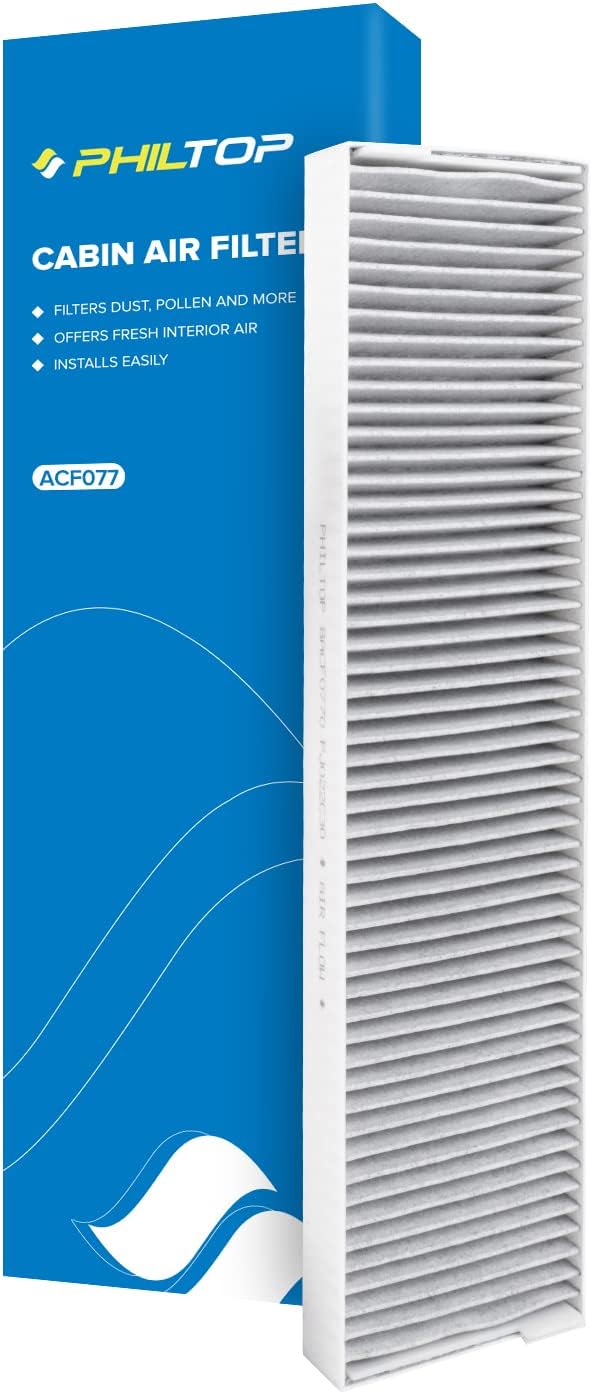 PHILTOP HEPA Cabin Air Filter w/Activated Carbon, Compatible with CF10141 Chevrolet Equinox 2005-2009, Saturn Vue 2002-2007, Pontiac Torrent 2006-2009, Suzuki XL-7 2007-2009