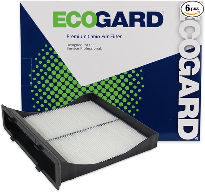 ECOGARD XC36115 Cabin Air Filter Fits 2009-2018 Subaru Forester, 2008-2016 Impreza, 2013-2015 XV Crosstrek, 2016-2017 Crosstrek, 2015-2021 WRX, 2013-2021 WRX STI, 2013-2016 XV (Pack of 6)