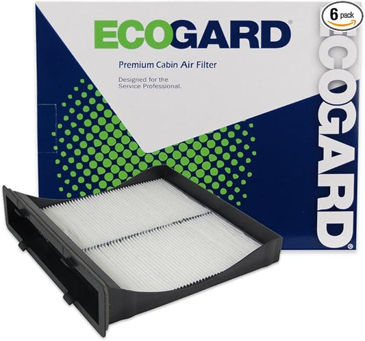 ECOGARD XC36115 Cabin Air Filter Fits 2009-2018 Subaru Forester, 2008-2016 Impreza, 2013-2015 XV Crosstrek, 2016-2017 Crosstrek, 2015-2021 WRX, 2013-2021 WRX STI, 2013-2016 XV (Pack of 6)