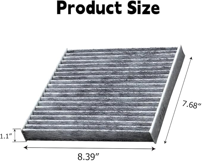 Cabin Air Filter, Automotive Replacement Air Filters with Activated Carbon, for CF10285