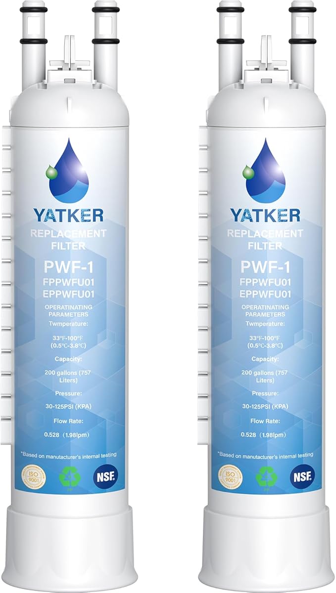 FPPWFU01 Water Filter Replacement for, Compatible with Frigidaire FPPWFU01 Water Filter, EPPWFU01 PureAdvantage PurePour PWF-1 (2 Pack)