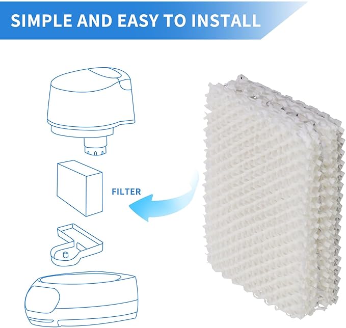 WF813 Humidifier Filter Replacement for Equate EQ-2119-UL EQWF813, Relion RCM-832 RCM-832N, ProCare PCWF813 PCWF-813 PCCM-840 PCCM-832N Cool Mist Humidifiers Wick Filters (2 Pack)