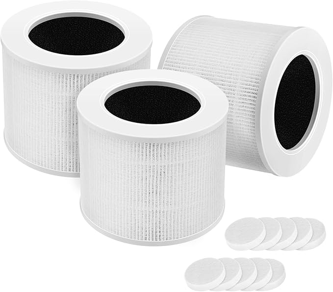 Core Mini Replacement Filter Compatible with LEVOIT Core Mini Air Purifier,Core Mini-P, Replace Part #Core Mini-RF, 3 Filter & 10 Fragrance Sponge