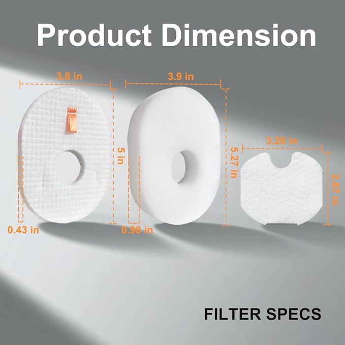3 Pack Dcoecue Replacement for Shark Rocket Vacuum Filter HV300 HV301 HV302 HV303 HV305 HV307QB HV308Q HV310 HV450 and 1 Brush, Shark Replacement Filter Kit Part XFFV300, Vacuum Filter Replacement