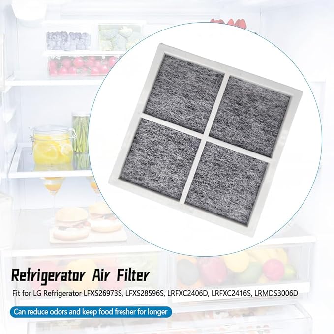 Refrigerator Air Filter Replacement Compatible with LG LFXS26973S LFXS28596S LRFXC2406D LRFXC2416S LRMDS3006D, Pack of 3