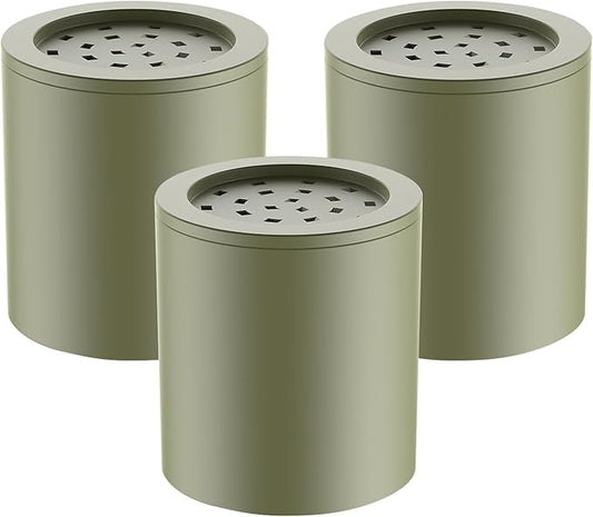 20-Stage Replacement Filter for Ryamen Shower Filter, Remove Heavy Metals, Chlorine & More – High Output, Enhanced Filtration for Healthier Skin and Hair, 3-Pack