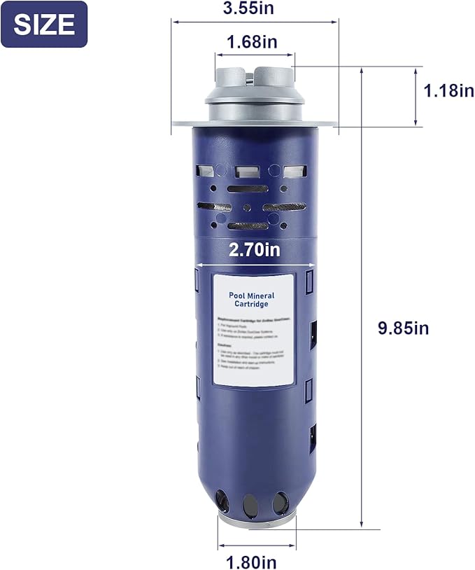 Replacement W28000 W28001 W28002 for Nature2 Duoclear 25 35 Pool Mineral Cartridge for Zodiac DuoClear Fusion, Fusion Soft, Vision Pro System Inground, Purple