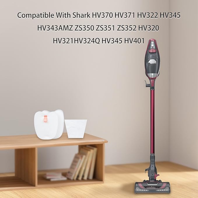 HV370 Filter Compatible with Shark HV370 HV371 HV322 HV345 HV343AMZ ZS350 ZS351 ZS352 HV320 HV321 HV324Q HV345 HV401 Rocket Pro Corded Stick Vacuum (4 Sets)
