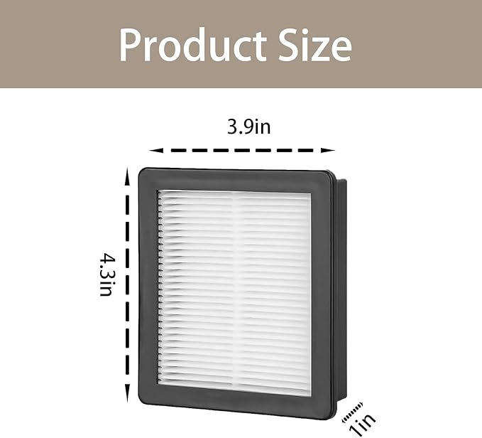 107315 Vacuum HEPA Filter Replacement Proteam Super Coach Pro 6, GoFree Flex Pro, Super Coach Pro 10,and ProVac FS 6 Vacuum Compatible with ProTeam Twin Pack Filter (2Pcs).