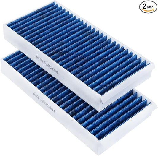 2-PACK HEPA Cabin Air Filter Fits for BMW X1/X2 i3 M235i xDrive Gran Coupe i3s Mini Cooper Countryman Activated Carbon Cabin Filter Replacement for 64316835404 Accessories