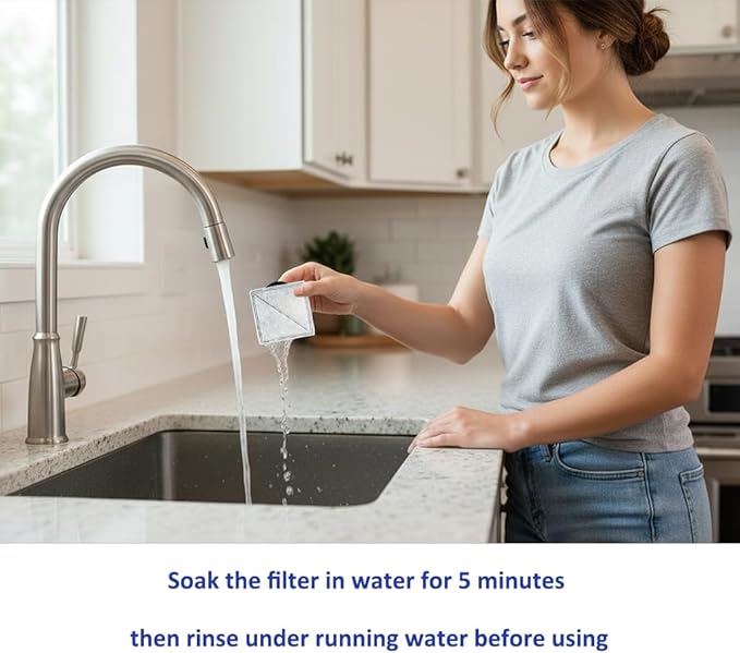 12X Cat Water Fountain Replacement Charcoal Filter Square Compatible with Petsafe Premier Ion-X Outlast Pumpless & Viva Pet Water Fountain Carbon Filters for Cat and Dog Indoor