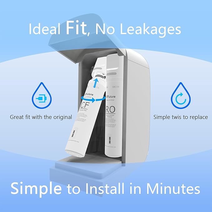 Y7/Y7P/Y7T Series CF Filter Replacement Cartridge Compatible with SimPure Y7, Y7P, Y7T, Y7P-BW, Y7P-W, Y7T-BW-A, Y7T-BW-C, Y7T-A, Y7T-C Series Water Filter, 6 Months Replacement Cartridge (1 Pack)